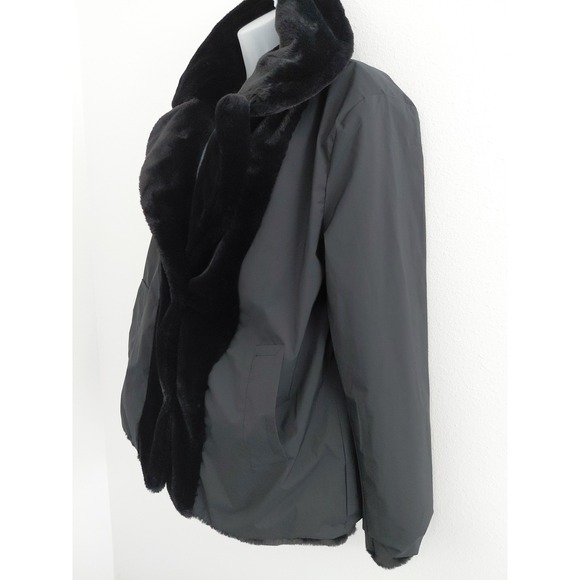 Kensie Women's Reversible Plush Jacket Faux Fur Teddy Coat Size Large Cozy Boxy - Picture 6 of 8